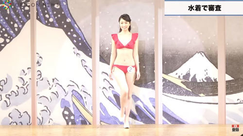 【小田安珠】 ｢第５２回ミス日本コンテスト２０２０｣グランプリ！慶応大学３年生２１歳学生キャスターが水着審査でスリムボディ披露