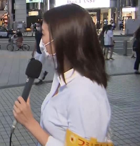 小澤陽子アナ　ワイシャツおっぱいキャプ・エロ画像８